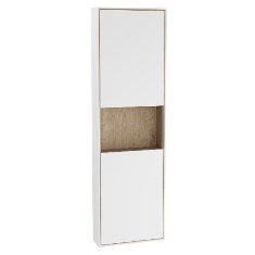 Vitra Voyage 62475 Boy Dolabı 45 cm, 2 Kapaklı, Mat Beyaz - Doğal Meşe, Sol